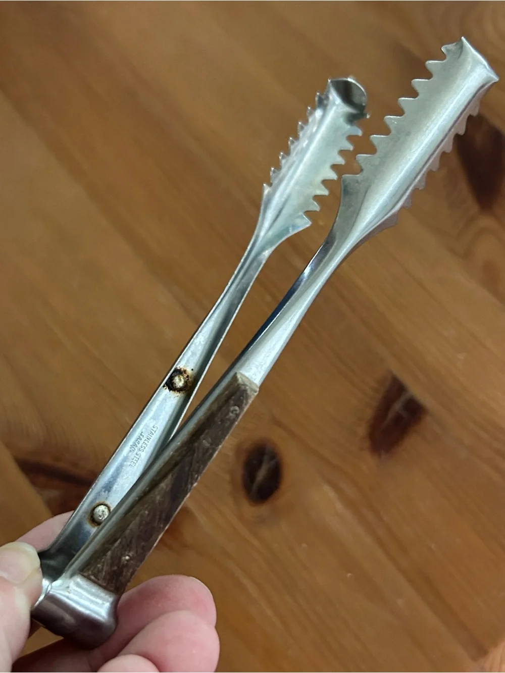 Vintage Serving Serrated Tongs